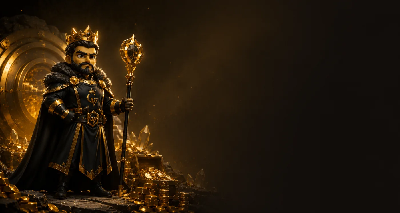 Gold Vault Realm decorative golden guardian artwork